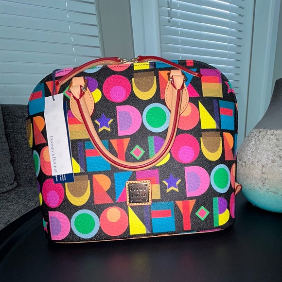 NEW! Dooney & Bourke Art Deco Zip Zip Satchel - Picture 1 of 7
